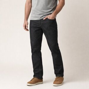 Prana Slim Fit Straight Leg Jeans 33x32 Dark Wash Organic Cotton Stretch Denim